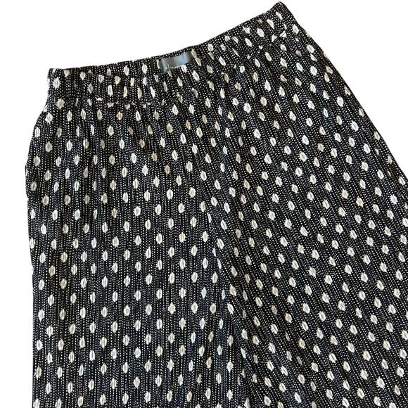 Anthropologie Black, White Wide Leg Cropped Palazzo Pant Womens Size Medium - Picture 2 of 4